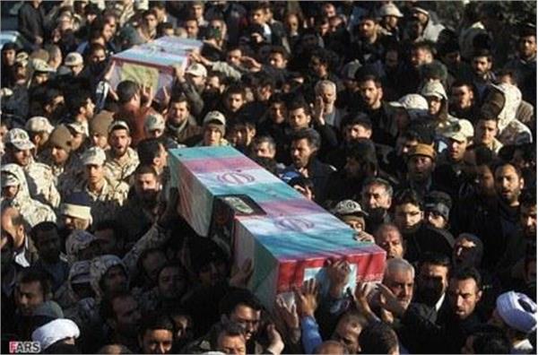 تشییع شهدای گمنام در ستاد نیروی هوایی سپاه