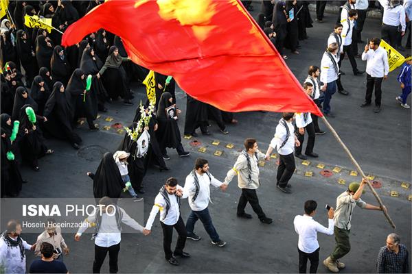 تشییع پیکر ۱۹شهید گمنام دفاع مقدس و یک شهید مدافع حرم در مشهد 9