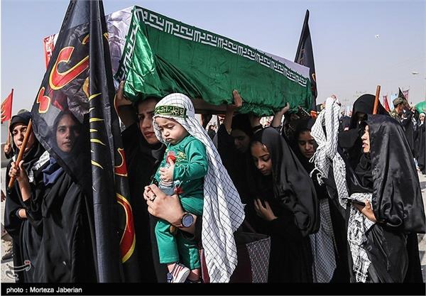 مراسم استقبال از ۷۸ شهید دوران دفاع مقدس در مرز شلمچه 6