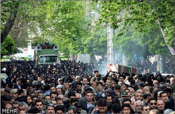 تشییع و خاکسپاری شهدای گمنام در دانشگاه آزاد بابل