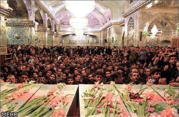 تشییع و خاکسپاری شهدای گمنام در دانشگاه گلستان