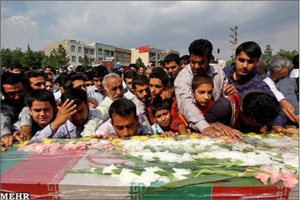 تشییع وخاکسپاری دوشهید گمنام در دانشگاه شهید عباسپور