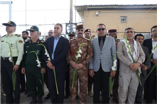 آئین استقبال از پیکرهای مطهر 35 شهید تازه تفحص شده در پایانه مرزی شهید سلیمانی مرز مهران - 5 مهر ماه 1403 14