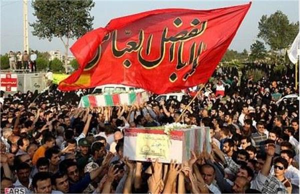 تشییع و خاکسپاری 4شهید گمنام در لنگرود