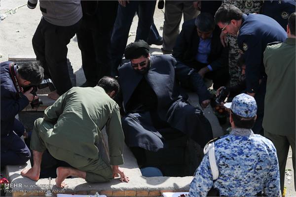 مراسم تشییع پیکر ۲ شهید گمنام در پایگاه هوایی شهید لشگری 23