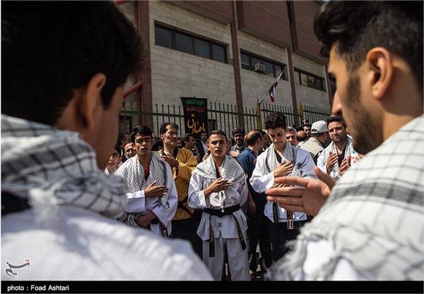 مراسم تشییع و خاکسپاری شهید گمنام در فدراسیون تکواندو 17