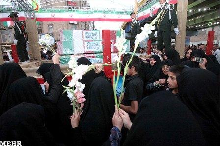 تشییع 96شهید دوران دفاع مقدس درشهر اهواز