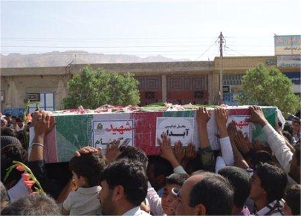 تشییع و خاکسپاری شهدای گمنام درآبدان