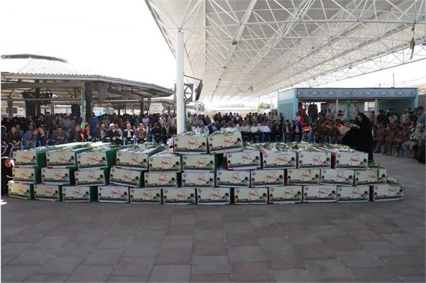 آئین استقبال از پیکرهای مطهر 35 شهید تازه تفحص شده در پایانه مرزی شهید سلیمانی مرز مهران - 5 مهر ماه 1403 23