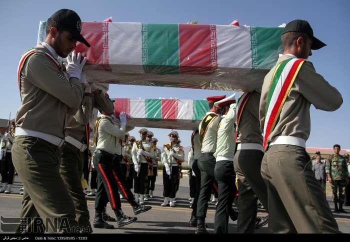 ورود پیکر پاک دو شهید دوران دفاع مقدس به بیرجند 1