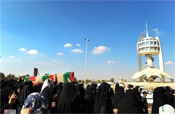 تشییع و خاکسپاری شهدای گمنام در آق قلا استان گلستان