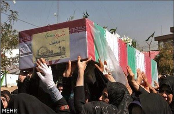 تشییع و خاکسپاری شهدای گمنام در شهر طرقبه استان خراسان رضوی