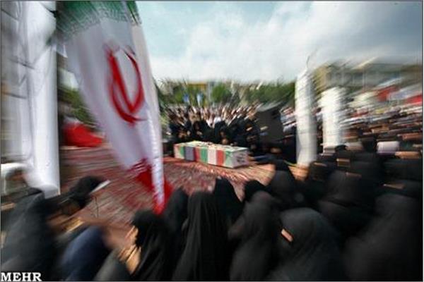 تشییع وخاکسپاری دوشهید گمنام در دانشگاه شهید عباسپور