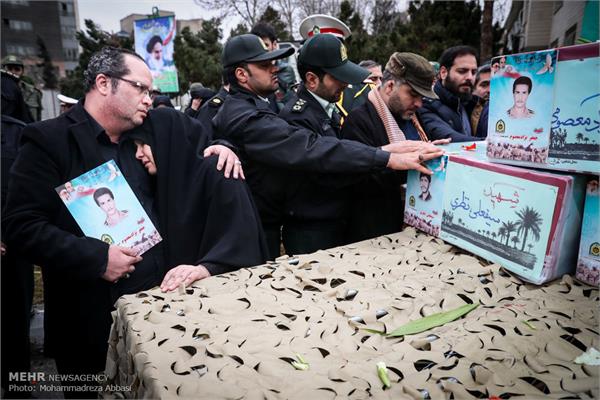آئین تشییع ۱۴ شهید تازه تفحص شده نیروی انتظامی 27