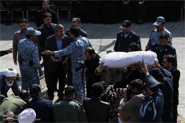 مراسم تشییع پیکر ۲ شهید گمنام در پایگاه هوایی شهید لشگری 22