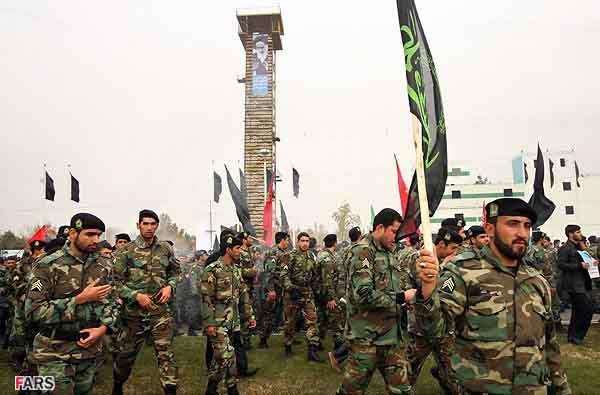 تشییع پیکر شهید گمنام در یگان‌ ویژه پاسداران ناجا