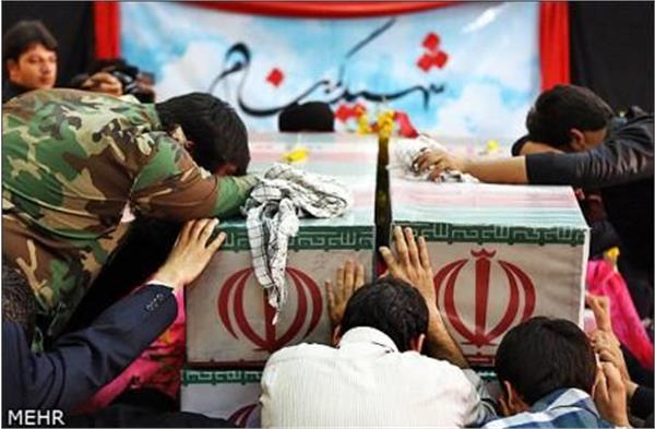 تشییع و خاکسپاری شهدای گمنام در اردکان یزد