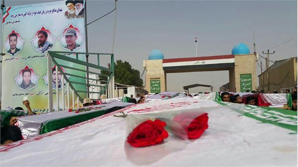 ورود پیکر مطهر ۵۵ شهید دفاع مقدس - شلمچه 23