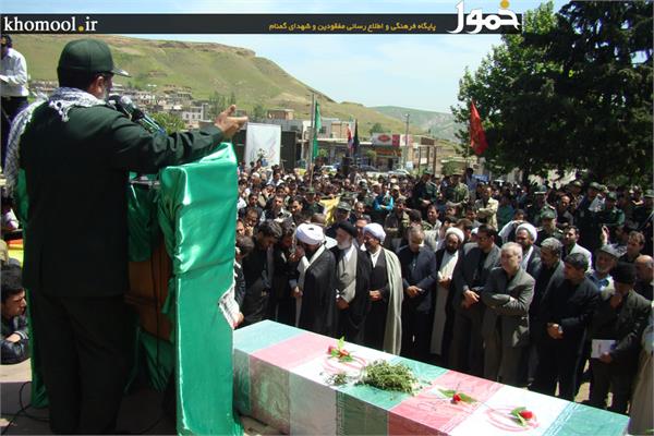 تشییع و خاکسپاری شهدای گمنام شهرستان گرمی اردبیل