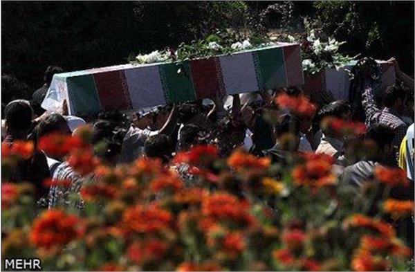 تشییع و خاکسپاری شهدای گمنام در شهر طرقبه استان خراسان رضوی