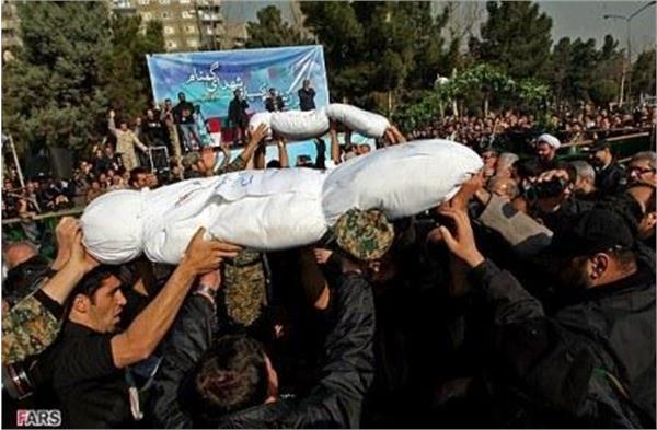 مراسم تشییع شهدای گمنام در شهرک شهید فکوری