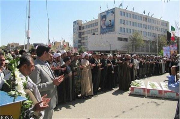 تشییع و خاکسپاری دو شهید گمنام در دانشگاه آزاد اسلامی ارومیه