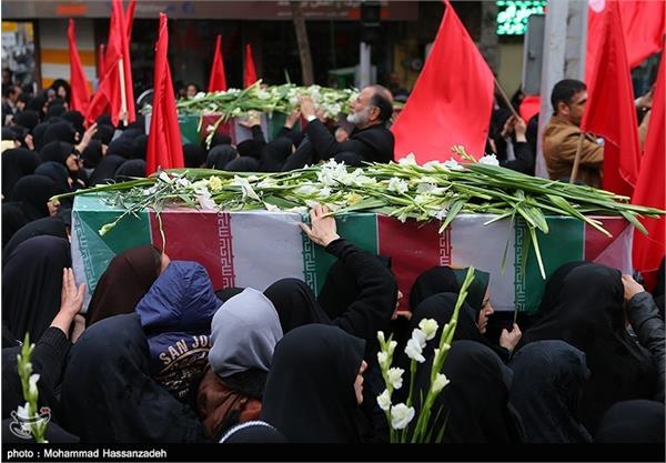 تشییع پیکر ۵ شهید گمنام دوران دفاع مقدس در تهران 7