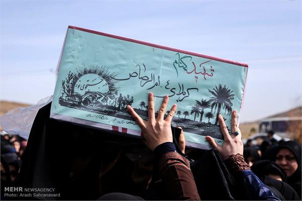 مراسم تشییع و خاکسپاری دو شهید گمنام در خمین 7