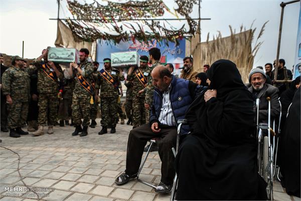 تشیع دو شهید گمنام سال های دفاع مقدس در شریفیه قزوین 15