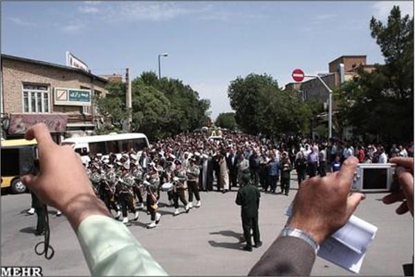 تشییع وخاکسپاری پیکر پاک سه شهید گمنام در شهرستان آذرشهر