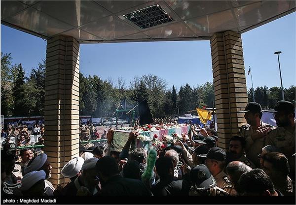 مراسم تشییع پیکر شهید گمنام در ستاد هوانیروز 5