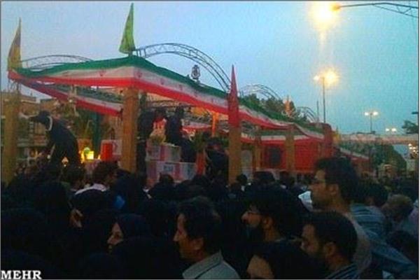 مراسم تشییع 96شهید دوان دفاع مقدس در شهر های پلدختر و خرم آباد