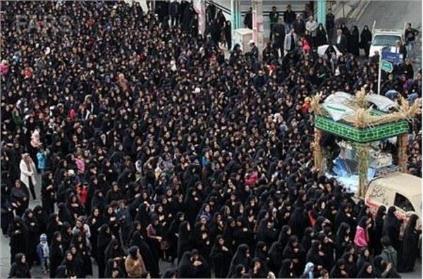 مراسم تشیییع پیکر دو شهید گمنام در شهر قدس