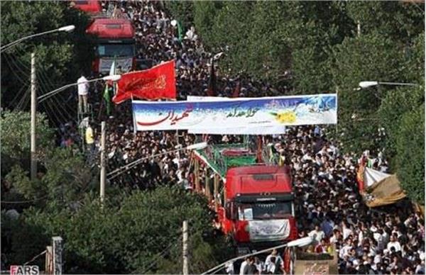 تشییع شهدای دوران دفاع مقدس در شهر قم