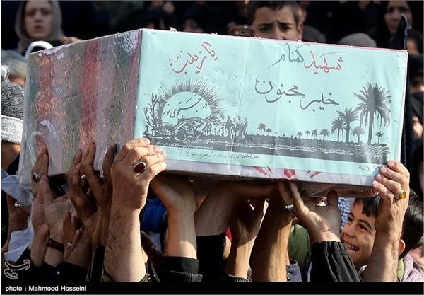 تشییع و تدفین پیکر دو شهید گمنام در شهرک مشیریه 12