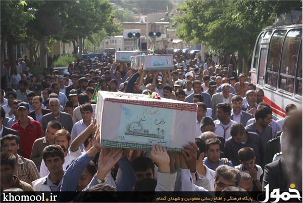 تشییع و خاکسپاری دو شهید گمنام در سمیرم و حنا(اصفهان)