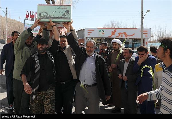 مراسم تشییع پیکر هفت شهید گمنام در شهرکرد 3