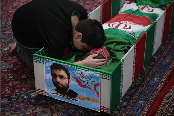 وداع با پیکر مطهر سردار شهید محمدرضا زاهدی و شش یار شهیدش - -16 فروردین 1403