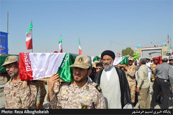 ورود 76 شهید نازه تفحص شده به کشور از طریق مرز شلمچه 7