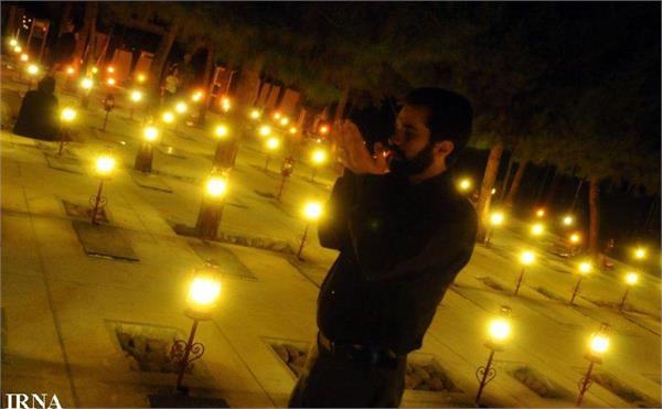 احیاء شب قدر در جوار شهدای گمنام بهشت زهرا تهران
