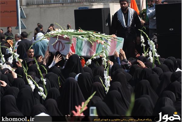 تشییع و خاکسپاری 2شهید گمنام در دانشگاه علامه طباطبایی