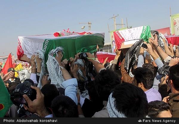استقبال از 58 شهید دفاع مقدس در مرز شلمچه