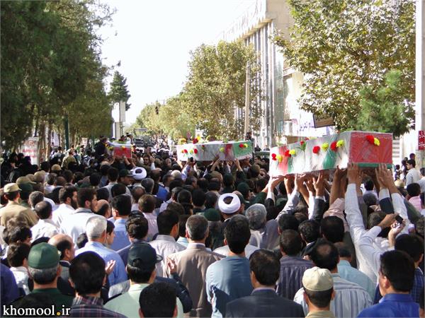 تشییع و خاکسپاری شهدای گمنام شهرستان دره شهر ایلام-19/7/89