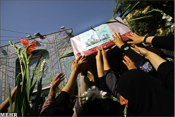 تشییع و خاکسپاری دو شهید گمنام در دانشگاه علامه طباطبایی