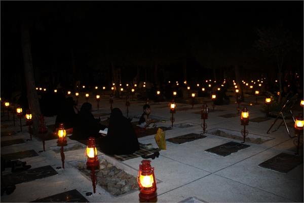 احیاء شب قدر در جوار شهدای گمنام بهشت زهرا تهران