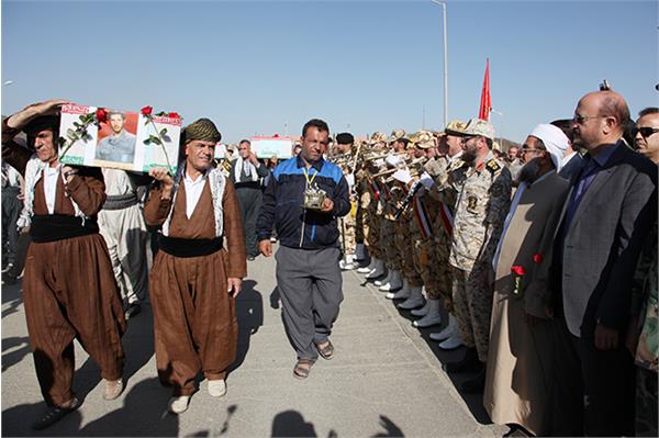 مراسم استقبال از 17 شهید دوران دفاع مقدس در مرز باشماق مریوان 15