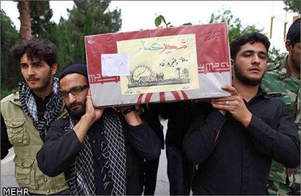 تشییع و خاکسپاری شهدای گمنام در اردکان یزد