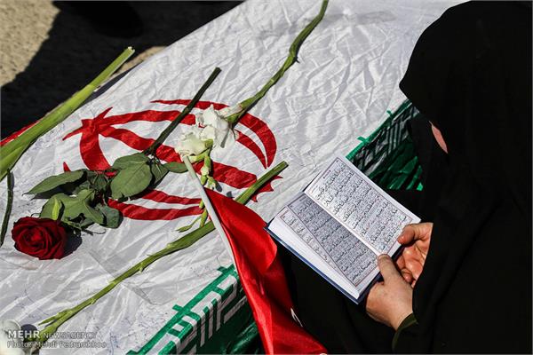 ورود پیکر ۴۸ شهید تازه تفحص شده دفاع مقدس از مرز شلمچه 15