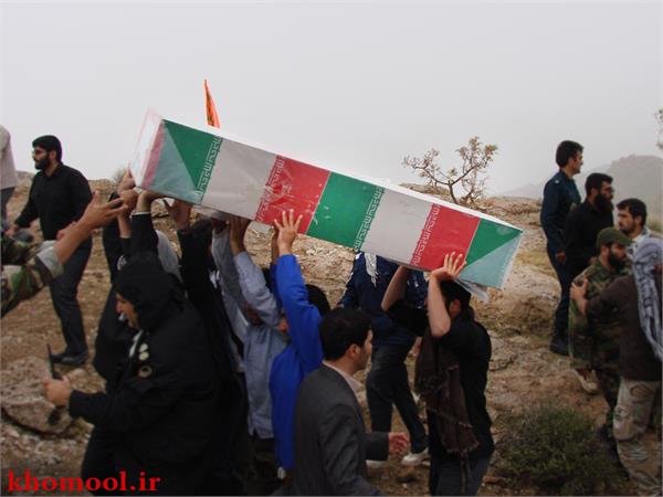 تشییع و خاکسپاری شهدای گمنام در ارتفاعات بازی دراز