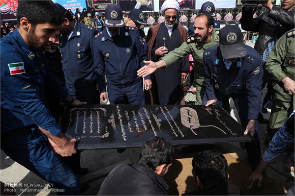 مراسم تشییع پیکر ۲ شهید گمنام در پایگاه هوایی شهید لشگری 26